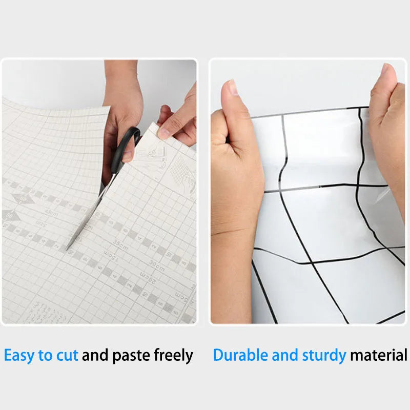 Kareli Su Geçirmez Dayanıklı Duvar Kağıdı (Adhesive Wall Wallpaper Easy Stick Waterproof and Oil Resistant)