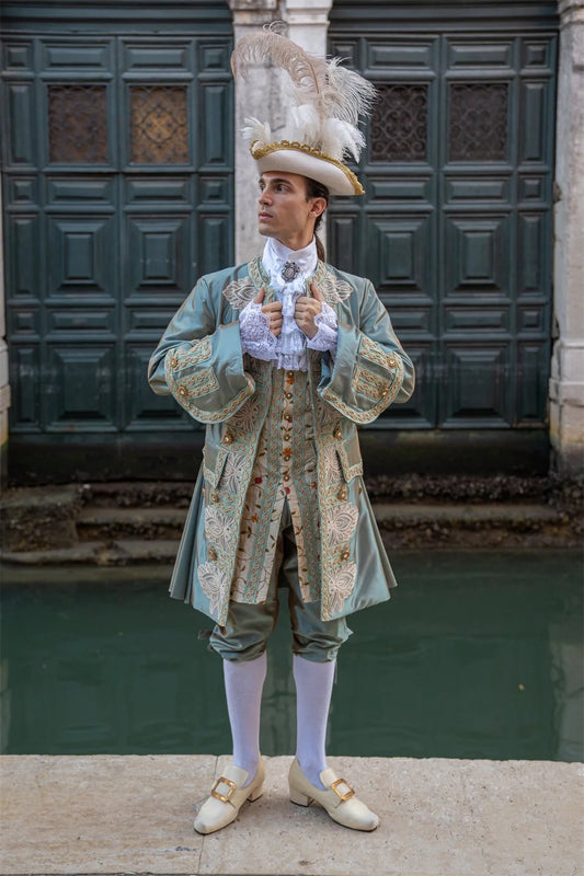 Tarihi 18. Yüzyıl Barok Kostüm (Historical 1700s Royal Costume Man)