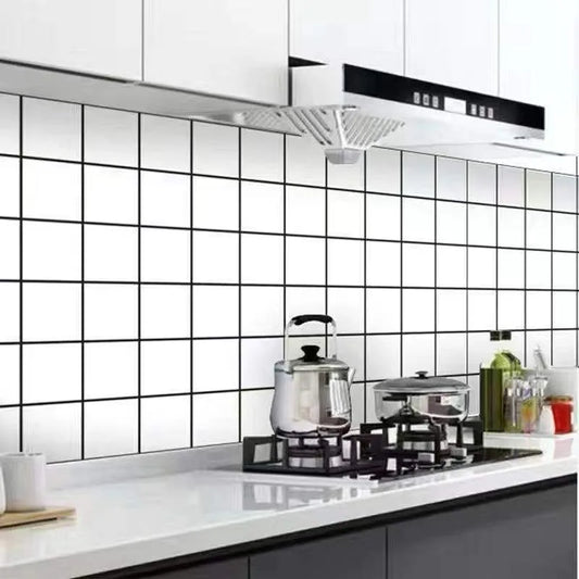 Kareli Su Geçirmez Dayanıklı Duvar Kağıdı (Adhesive Wall Wallpaper Easy Stick Waterproof and Oil Resistant)