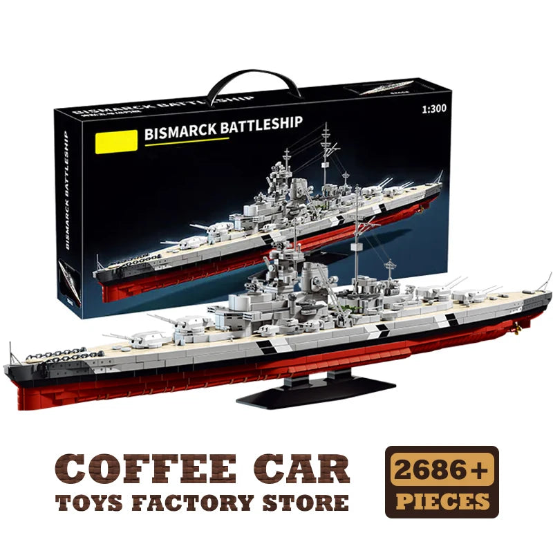 Savaş Gemisi Lego Oyunu (WW2 Navy Warship MOC Bricks Puzzle 3D)