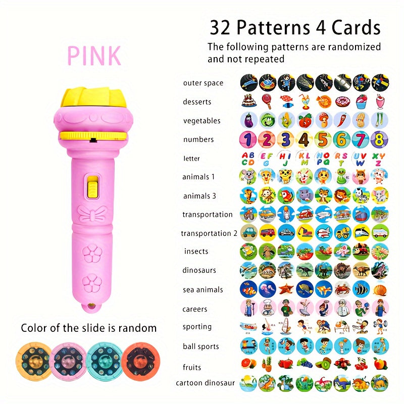32 Şekil Çocuk Eğitim Projeksiyon (32 Patterns 4 Slides Projection Flashlight)