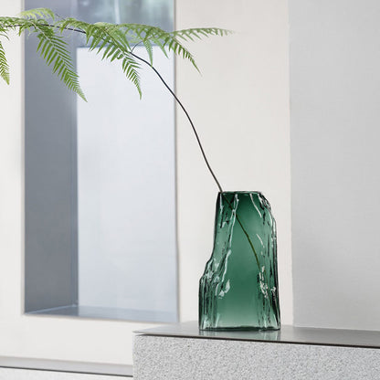 Transparan Modern Doğal Vazo (Transparent Irregular Mountain Vase Glass)