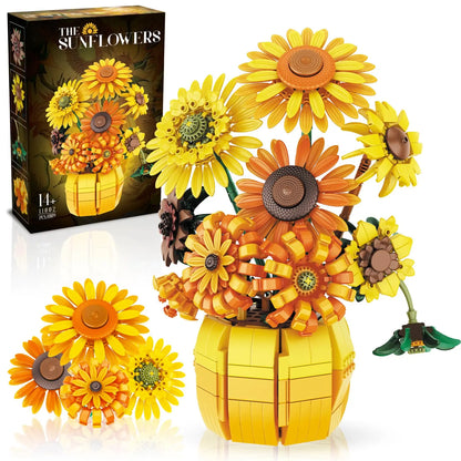 Ayçiçeği Buketi Blok (Sunflower Blocks Flower Bouquet)