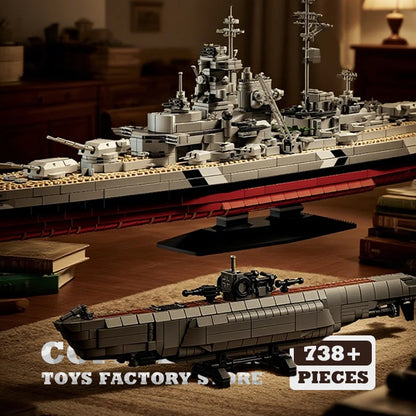 Savaş Gemisi Lego Oyunu (WW2 Navy Warship MOC Bricks Puzzle 3D)
