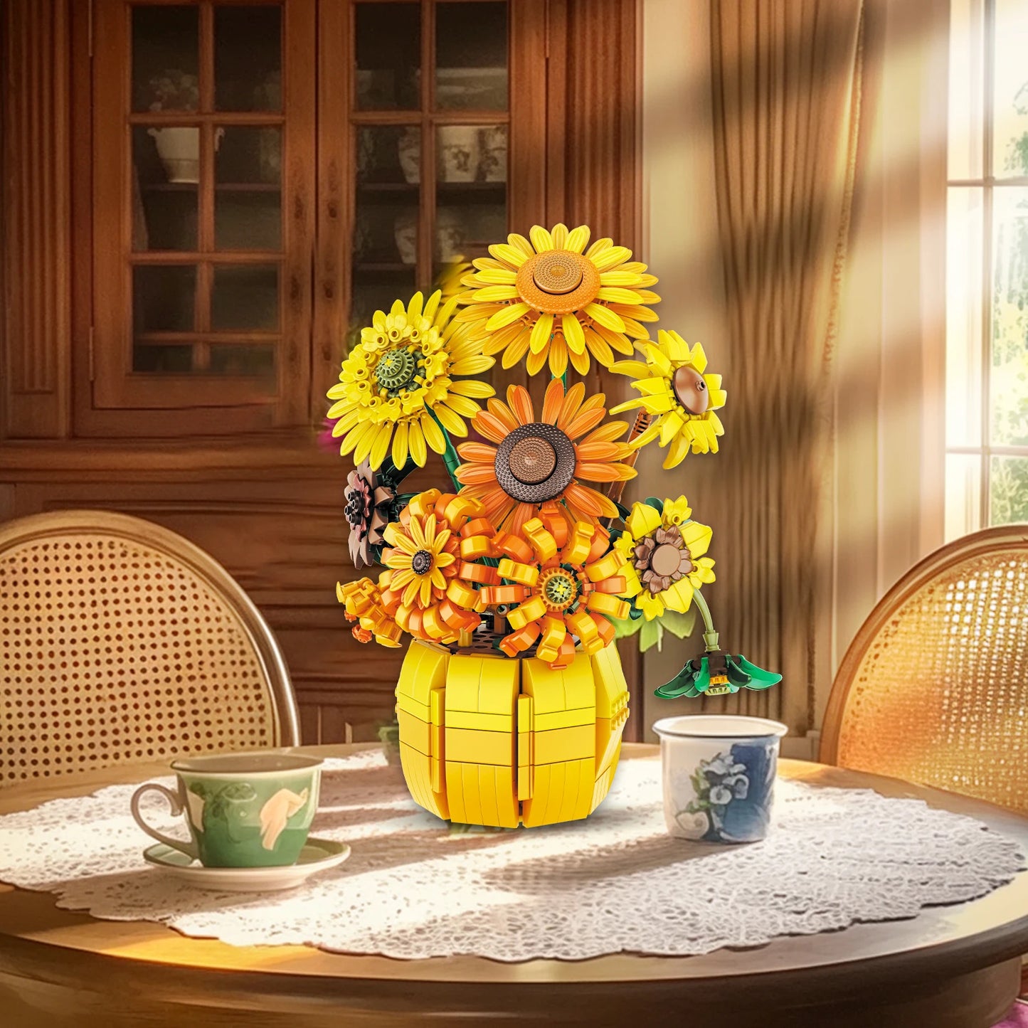 Ayçiçeği Buketi Blok (Sunflower Blocks Flower Bouquet)