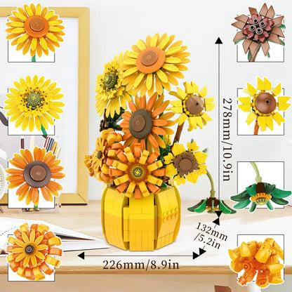 Ayçiçeği Buketi Blok (Sunflower Blocks Flower Bouquet)
