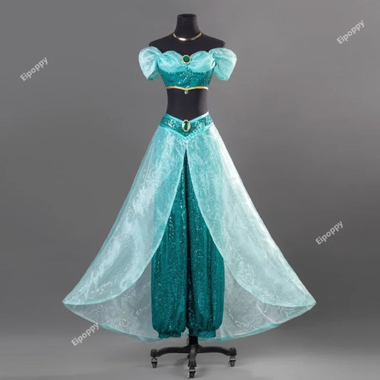 Prenses Jasmine Kostümü (Cosplay Carnival Jasmine Princess Dresses)