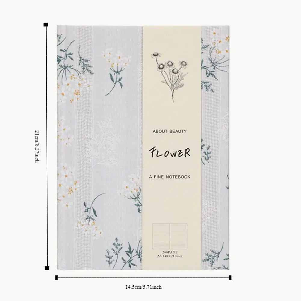 Kalın Kapaklı Çiçek Desenli A5 Defter (Pattern Notebook A5)