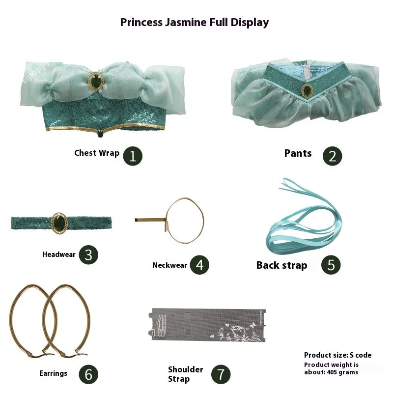 Prenses Jasmine Kostümü (Cosplay Carnival Jasmine Princess Dresses)