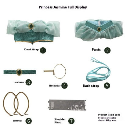 Prenses Jasmine Kostümü (Cosplay Carnival Jasmine Princess Dresses)