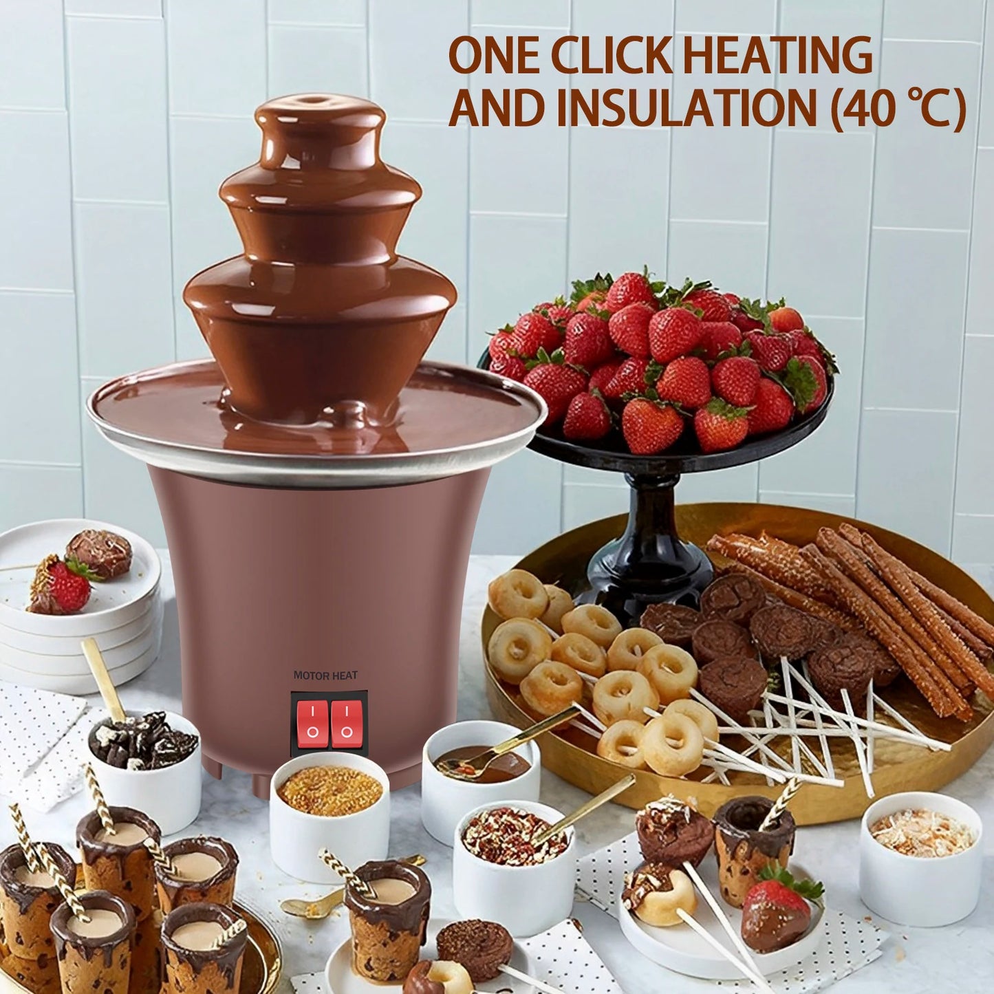 3 Katlı Çikolata Şelalesi (Chocolate Fountain 3 Layer)