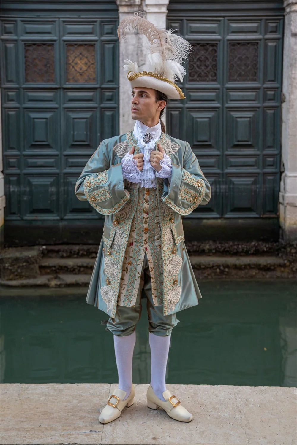 Tarihi 18. Yüzyıl Barok Kostüm (Historical 1700s Royal Costume Man)