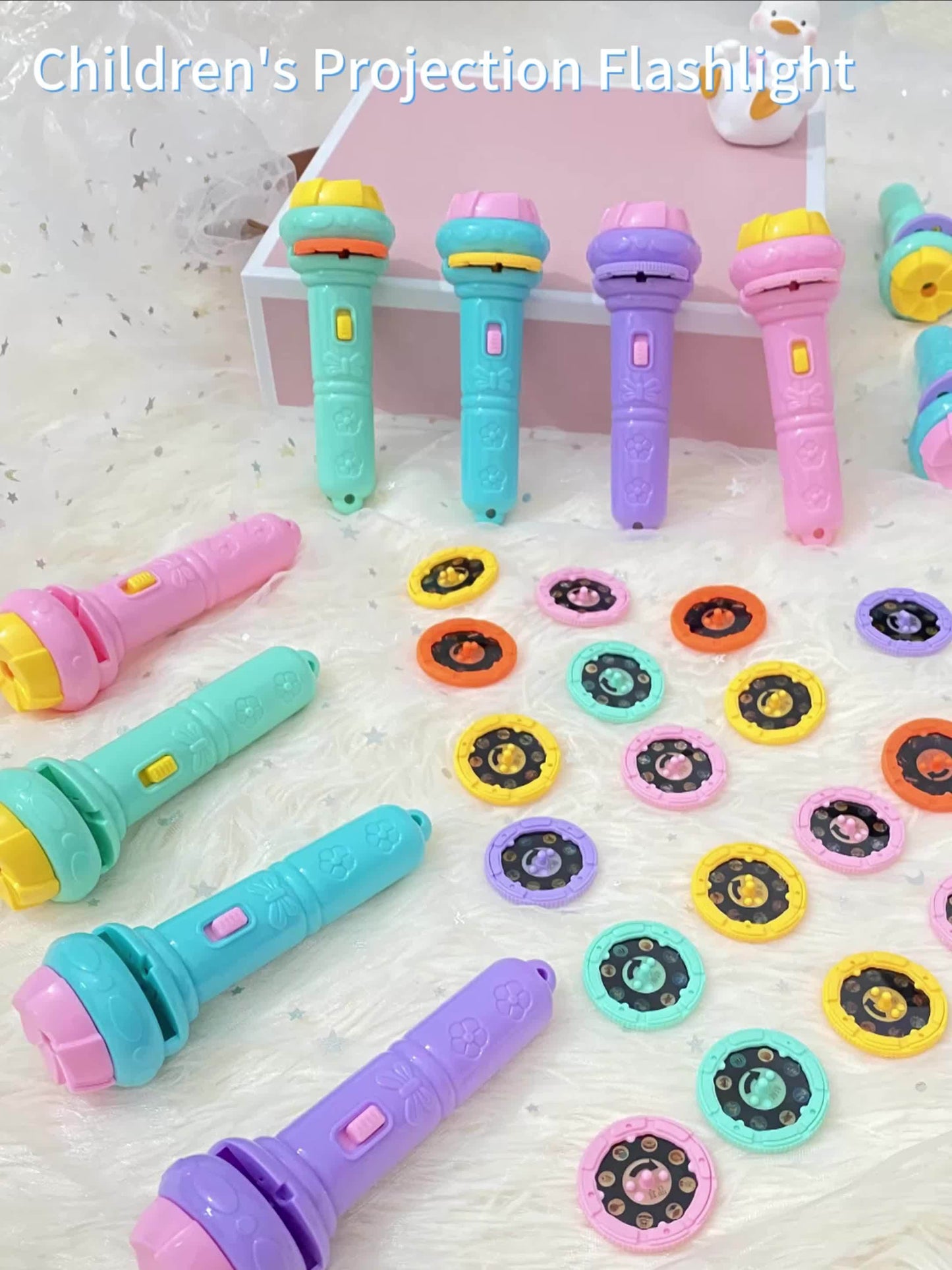 32 Şekil Çocuk Eğitim Projeksiyon (32 Patterns 4 Slides Projection Flashlight)