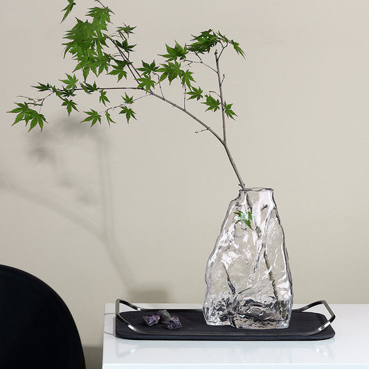 Transparan Modern Doğal Vazo (Transparent Irregular Mountain Vase Glass)